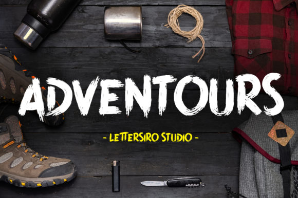 Adventours: A Bold Display Font for Creative Branding