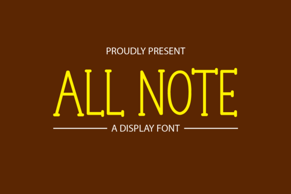 All Note Font: A Versatile Display Font for Creative Projects