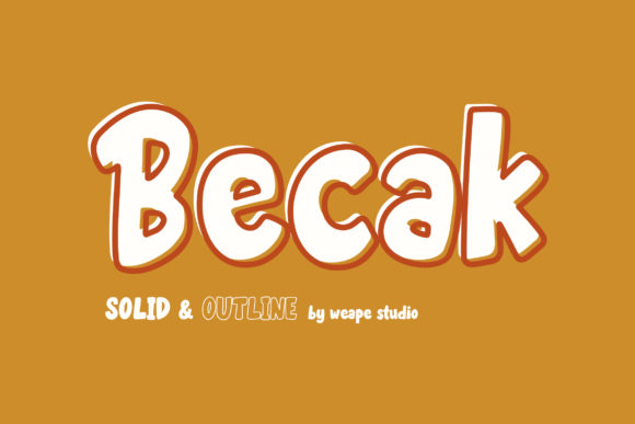 Becak Font: A Bold Display Font for Creative Projects