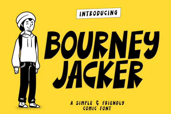 Bourney Jacker: A Display Font for Editorial Design and Creative Branding