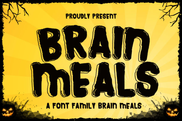 Brain Meals: A Chunky Display Font for Bold Web Design