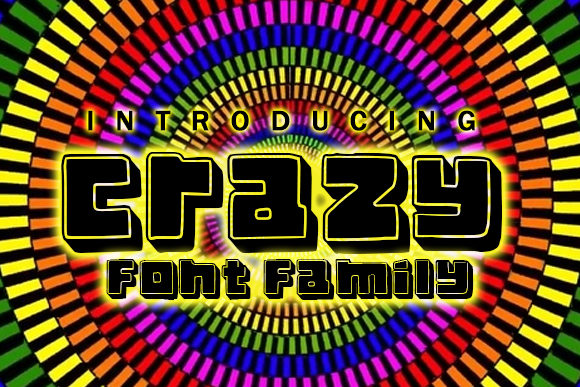 Crazy: A Bold Display Font for Creative Makers