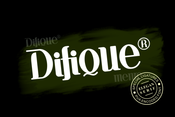 Difique Menre Font for Handmade and Commercial Design