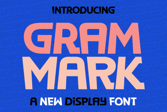 Gram Mark Display Font for Editorial Design and Content Creation