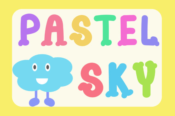 Pastel Sky Font for Creative Craft Projects
